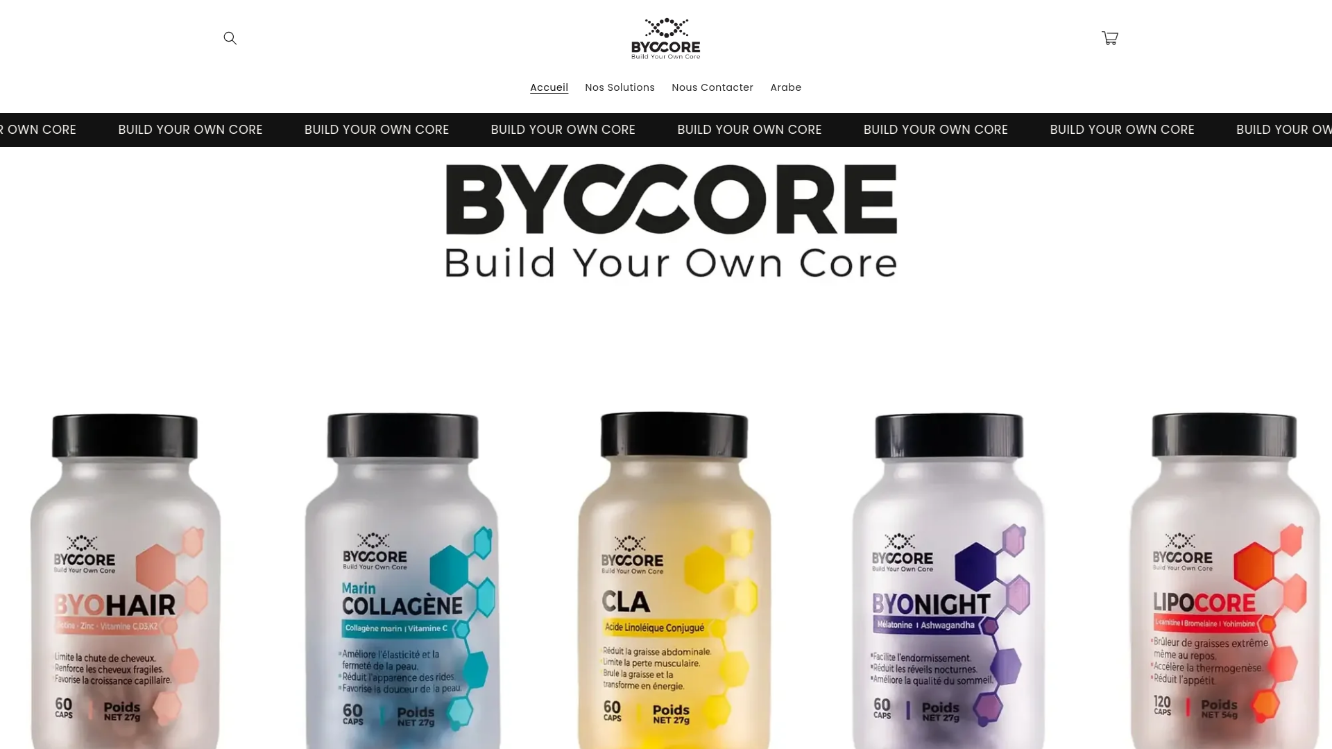 website screenshot of https://byocoredz.com/