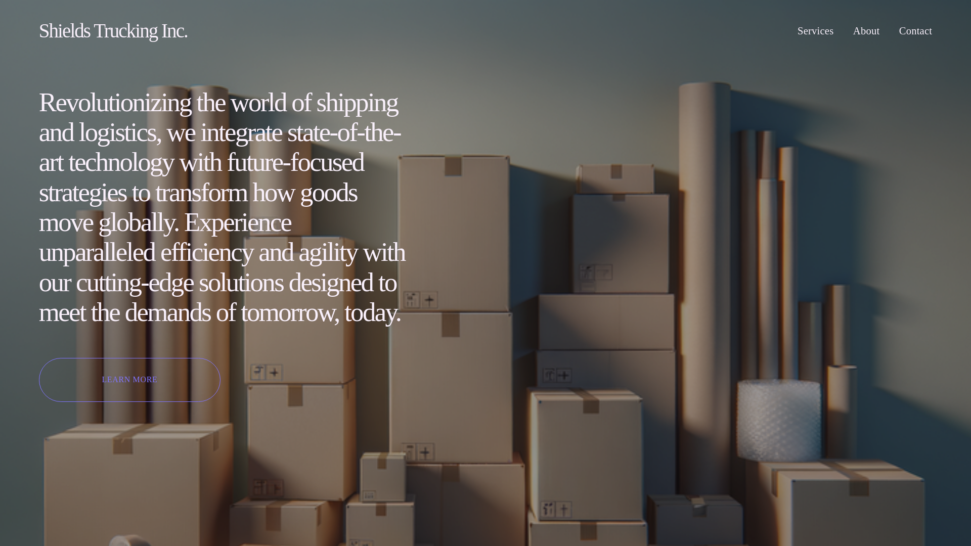 website screenshot of https://mishieldstrucking.com/