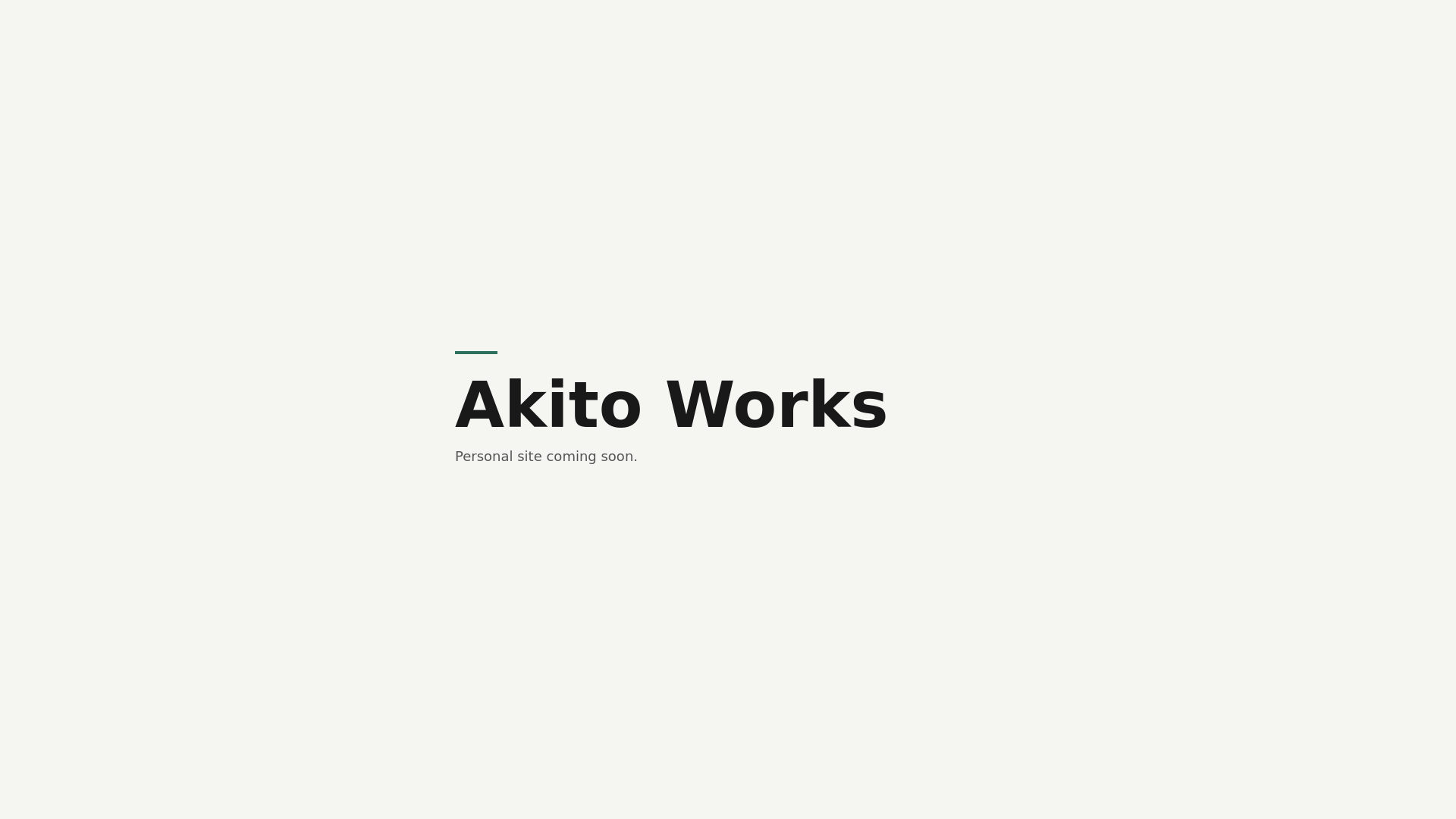 website screenshot of https://akitoworks.jp/