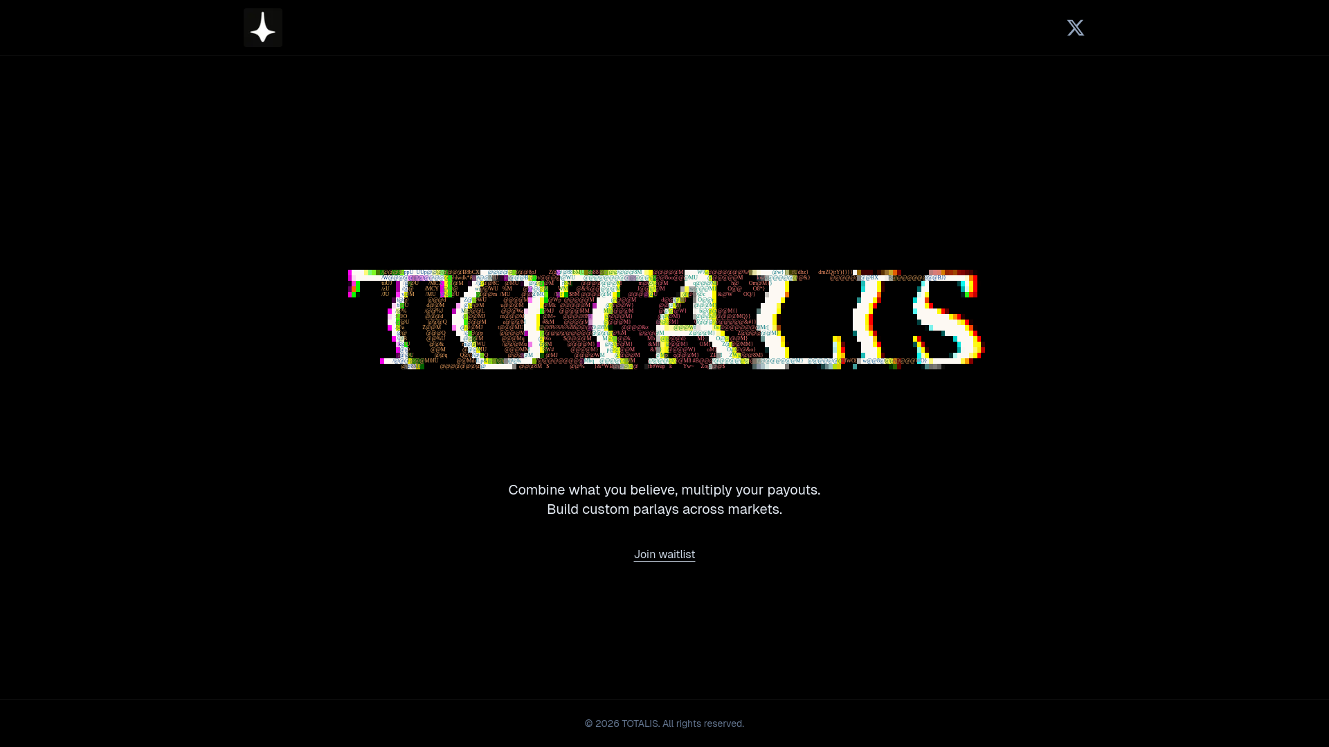 website screenshot of https://totalis.trade/