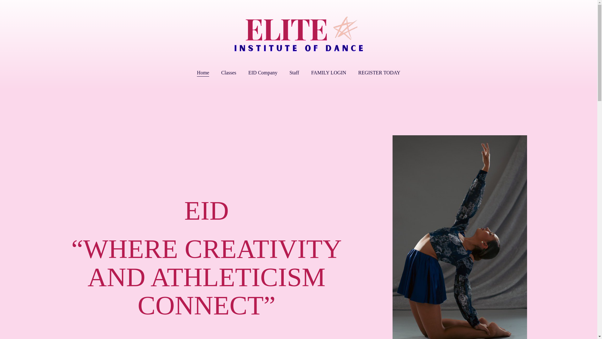 website screenshot of https://eliteinstituteofdance.com/