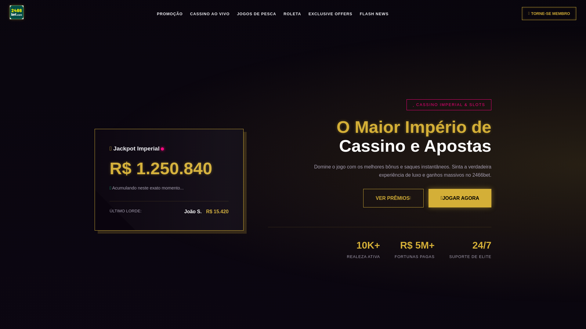 website screenshot of https://2466bets.com/