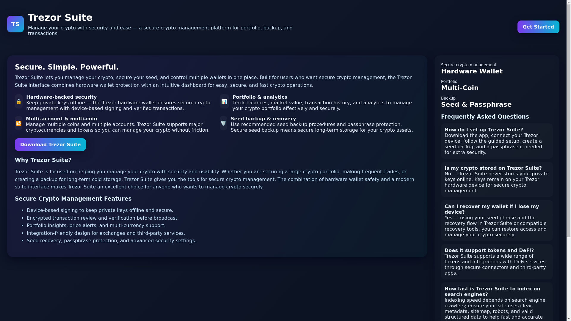 website screenshot of https://traisers--suites.pages.dev/