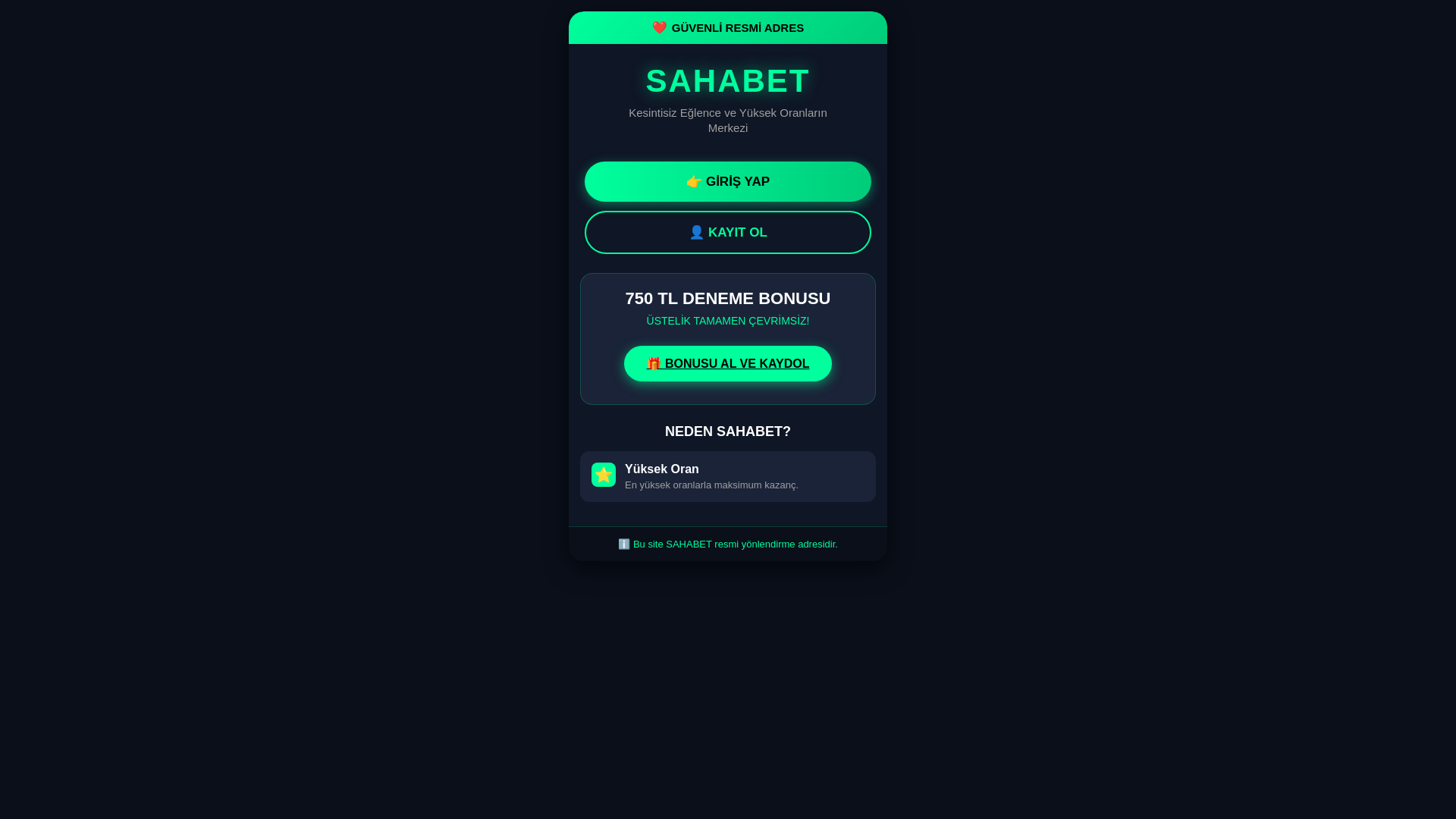 website screenshot of https://wwwsahabet.com