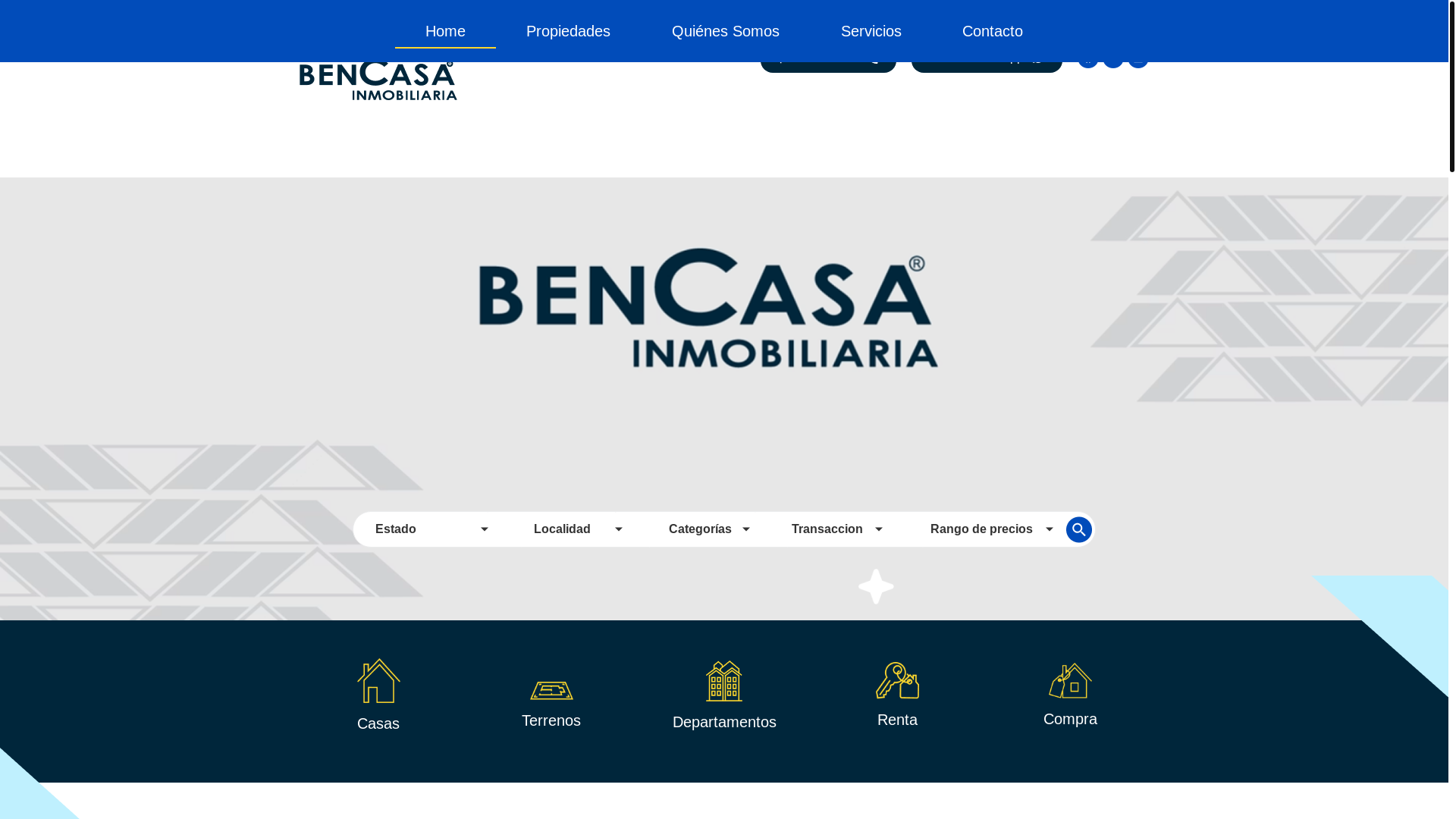 website screenshot of https://bencasa.com.mx/