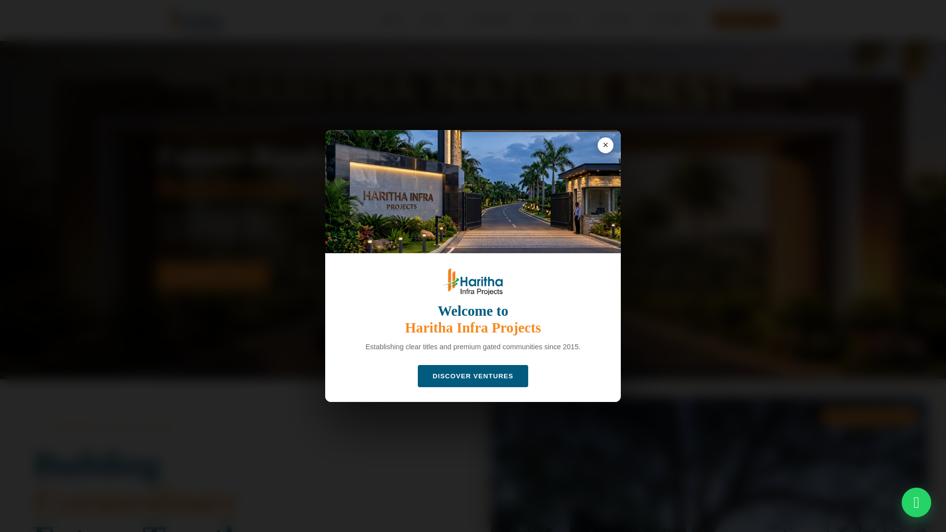 website screenshot of https://harithainfraprojects.in/