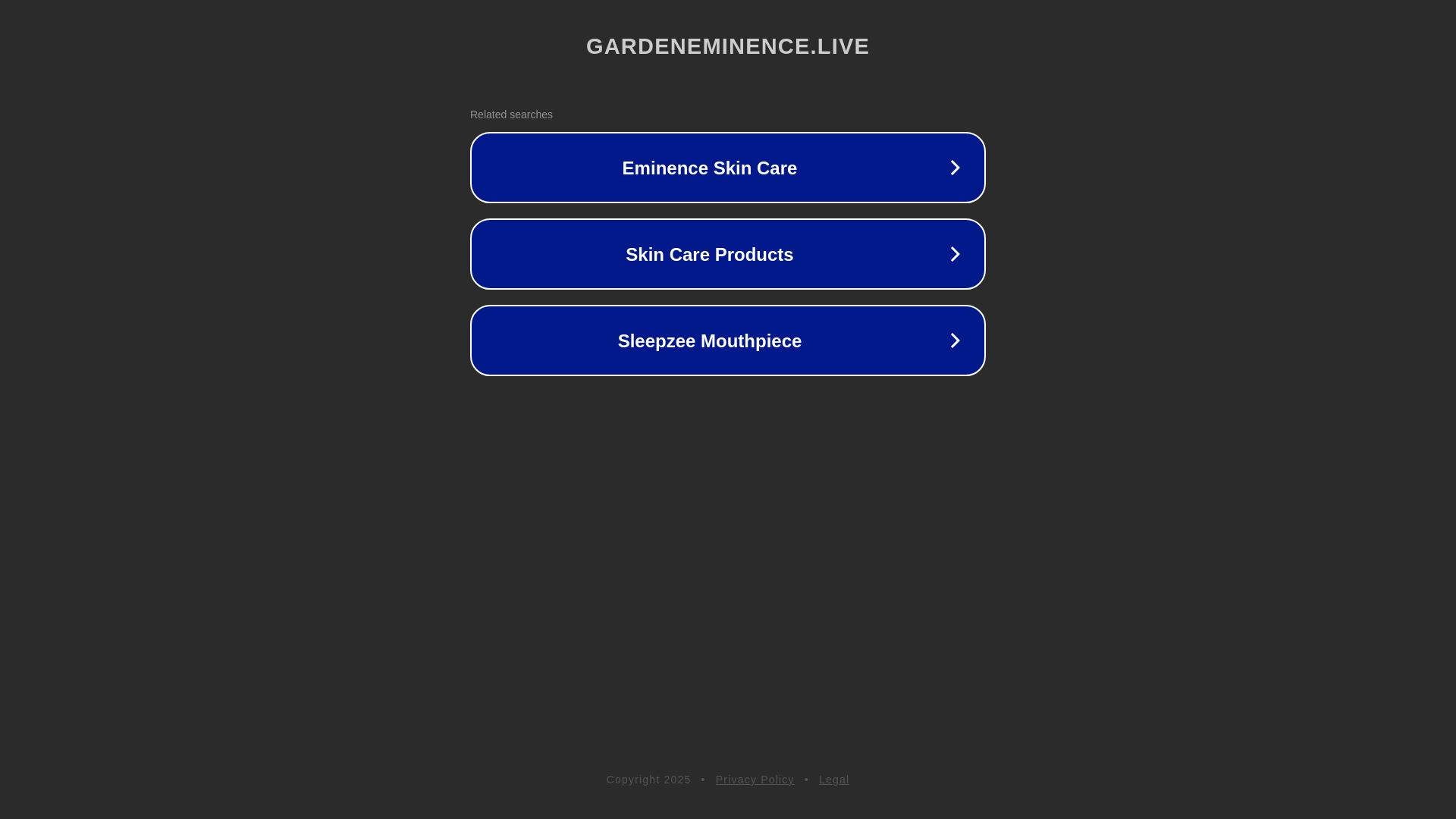 website screenshot of https://gardeneminence.live/