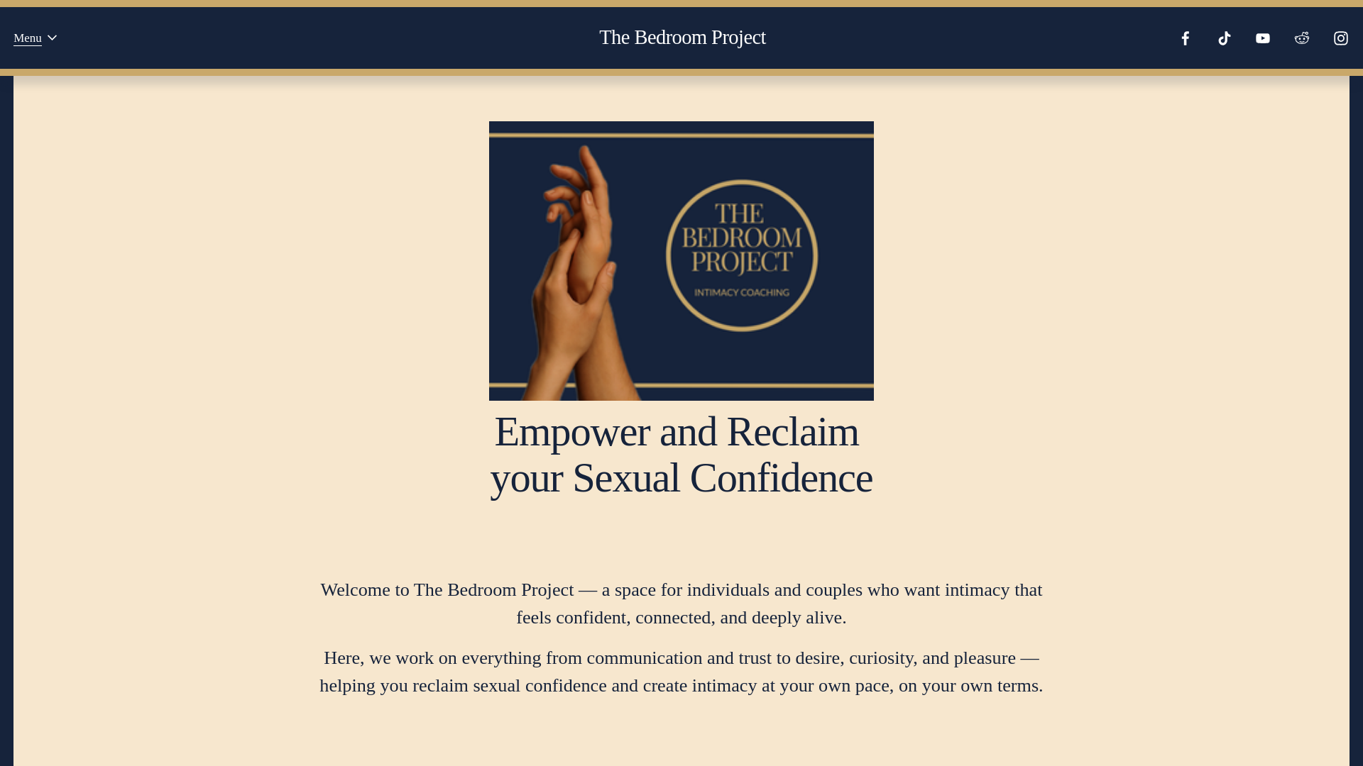 website screenshot of https://thebedroomproject.org