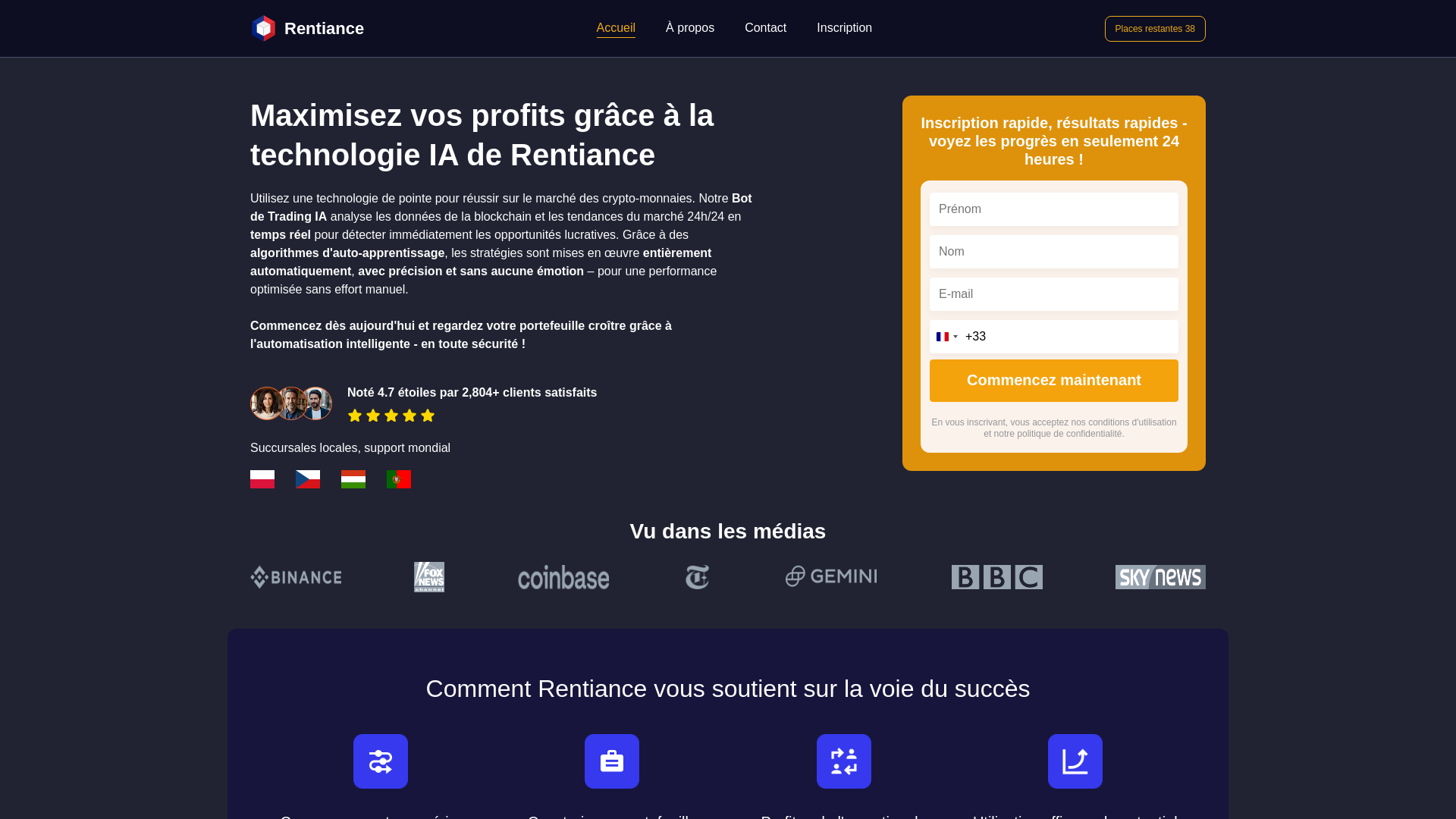 website screenshot of https://fr-rentiance.com/