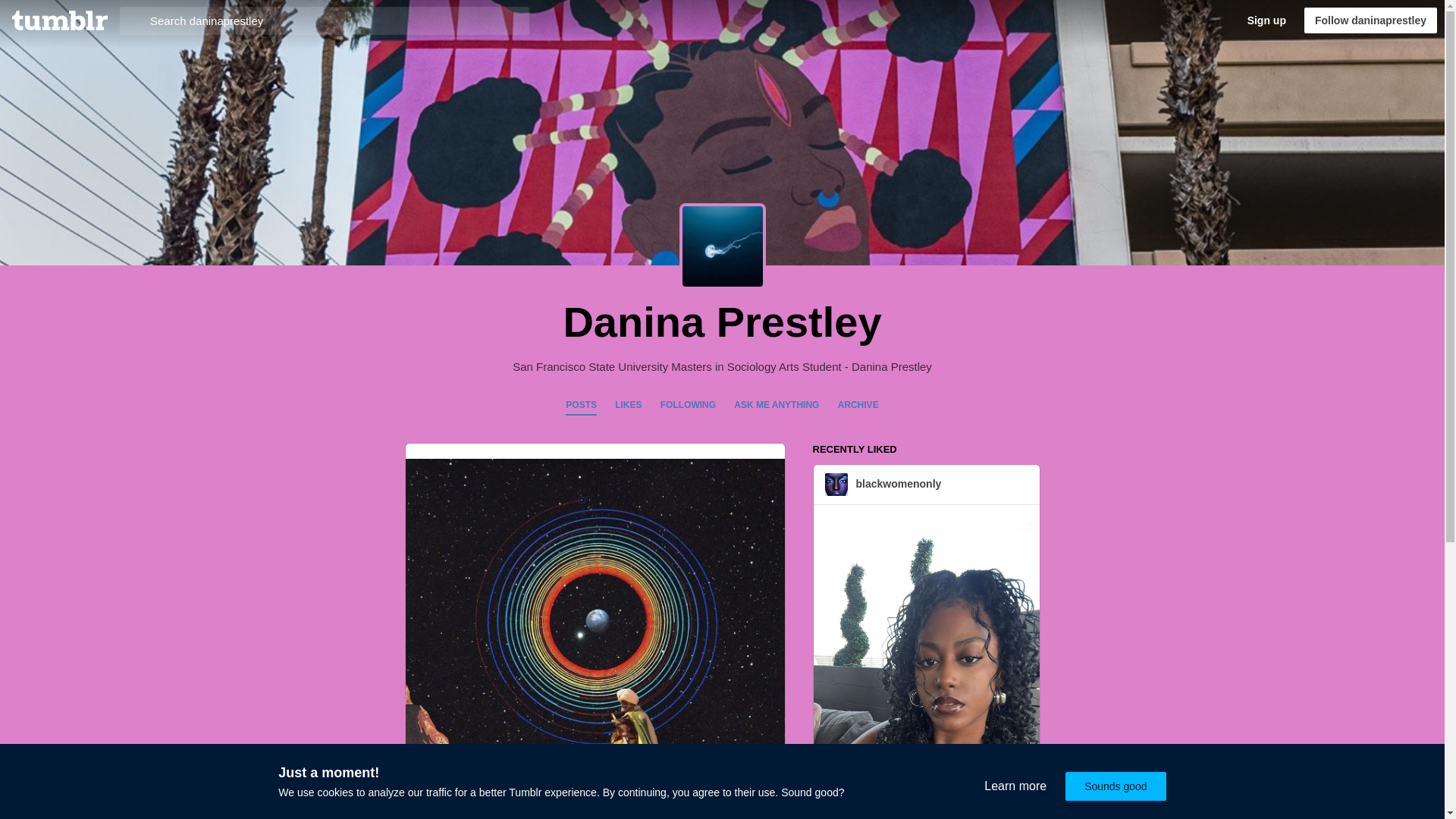 website screenshot of https://daninaprestley.blog/