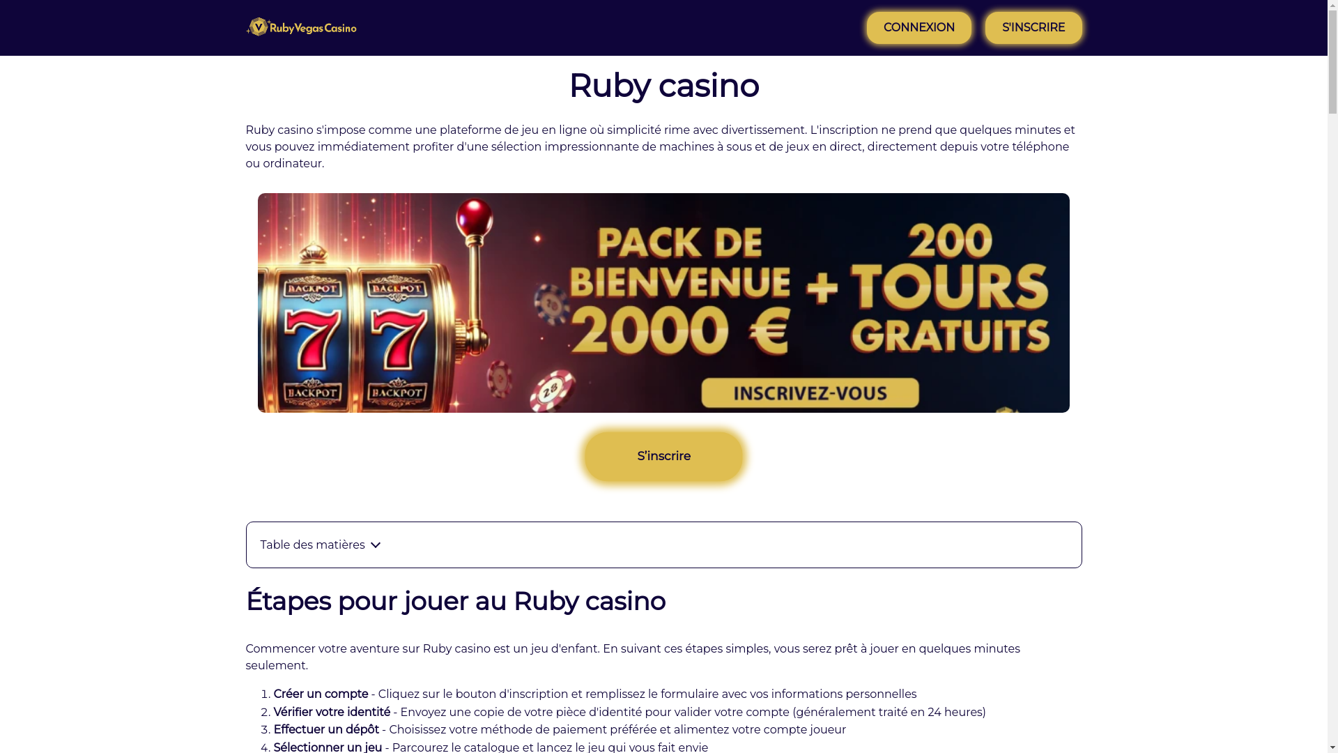 website screenshot of https://ruby-casinos.com/