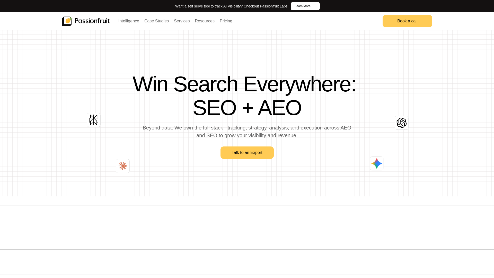 website screenshot of https://getpasssionfruit.com/