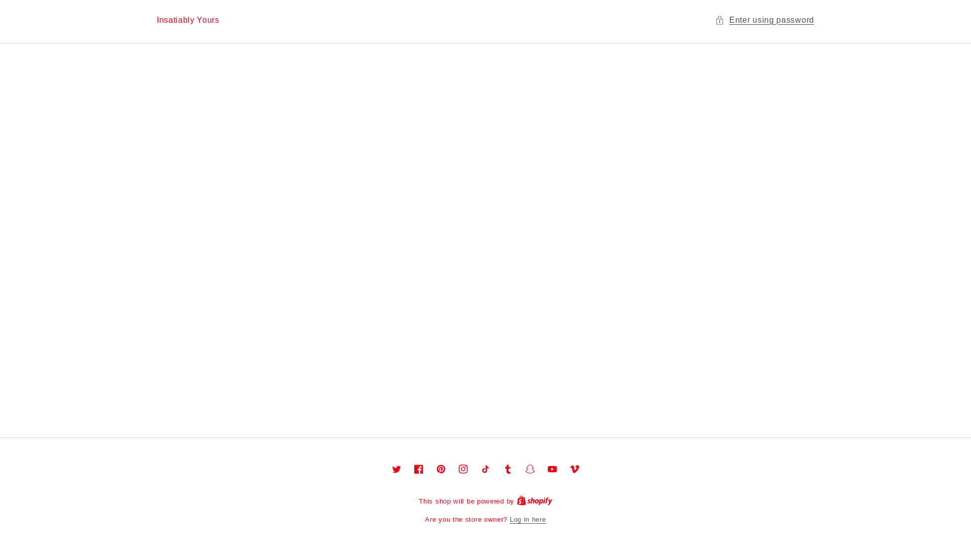 website screenshot of https://insatiablyours.com/
