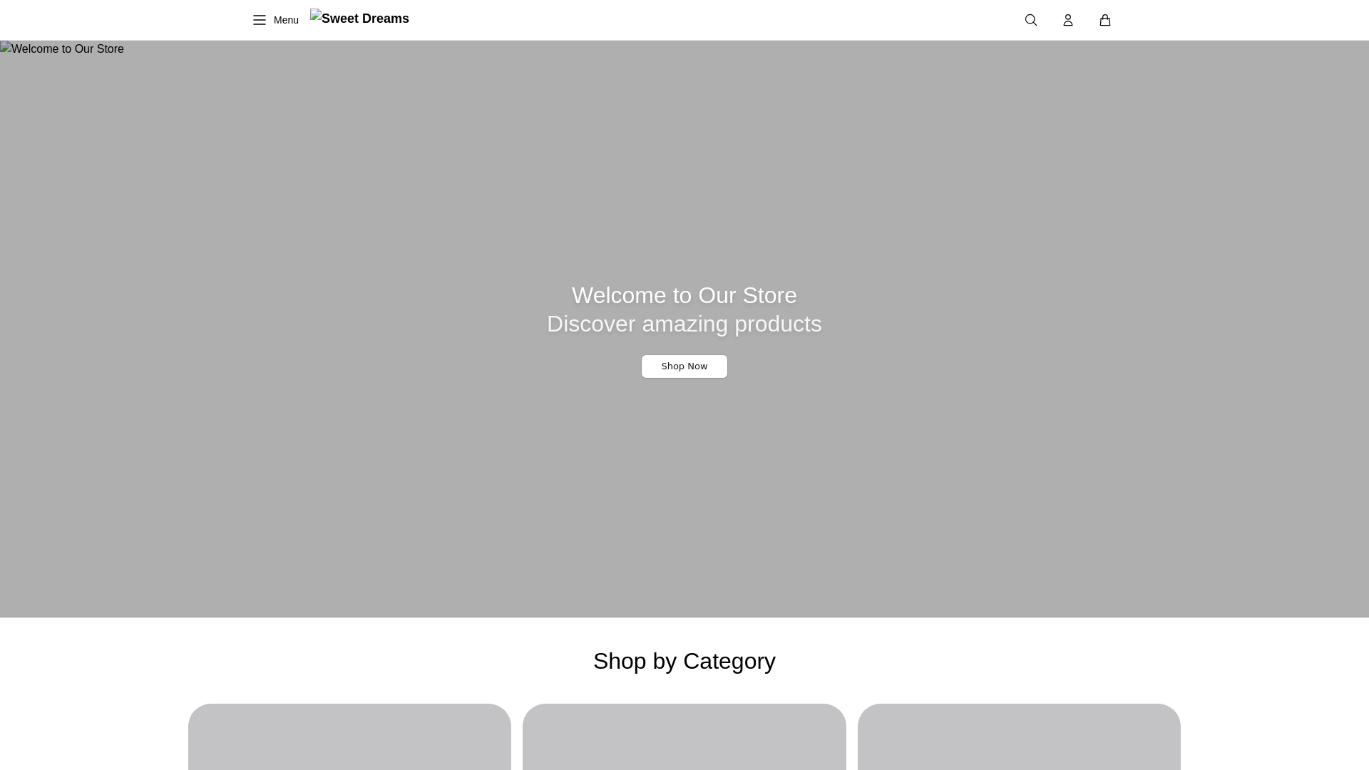 website screenshot of https://sweetdreamsclub.shop/