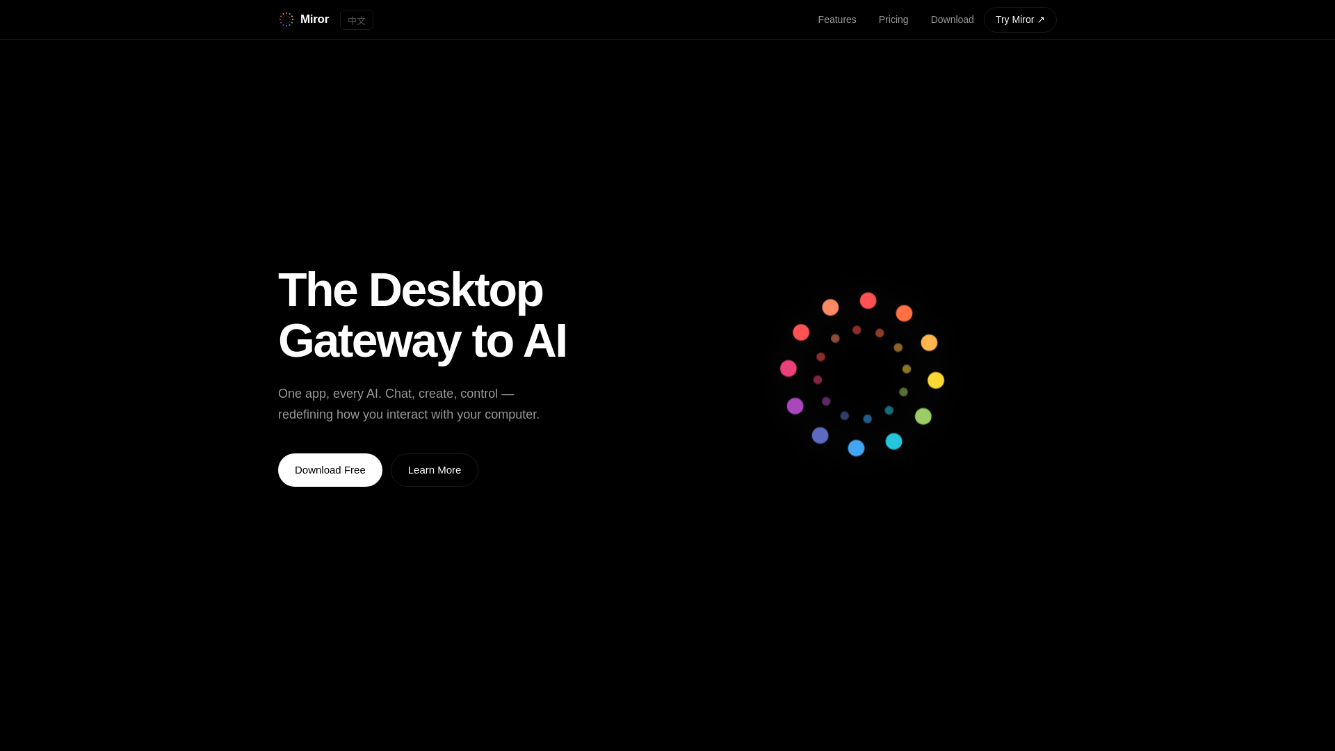 website screenshot of https://miror-website.pages.dev/