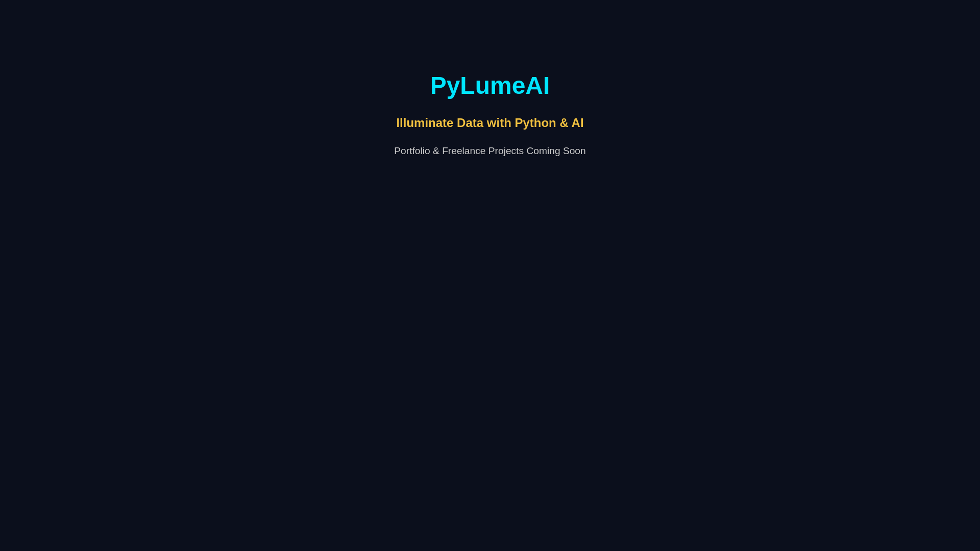 website screenshot of https://pylumeai.com/