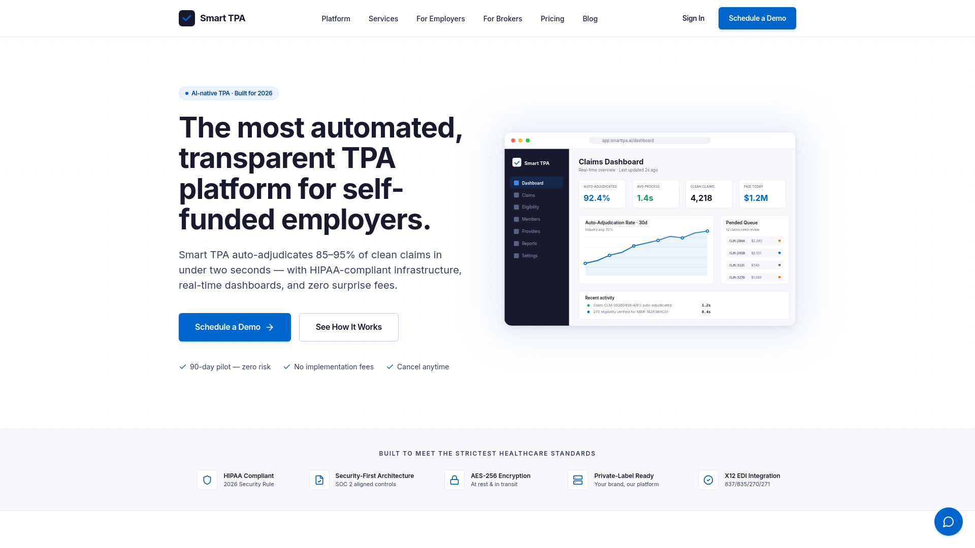 website screenshot of https://smarttpa.ai