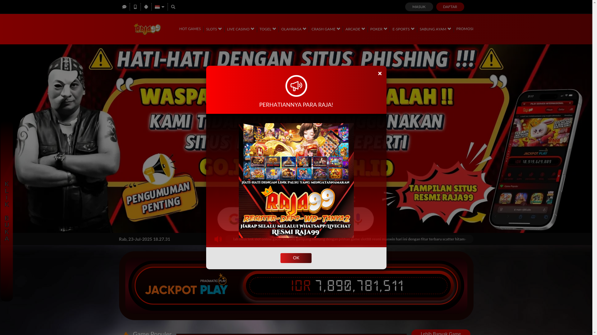website screenshot of https://ra-a-j-a-a-99.store/