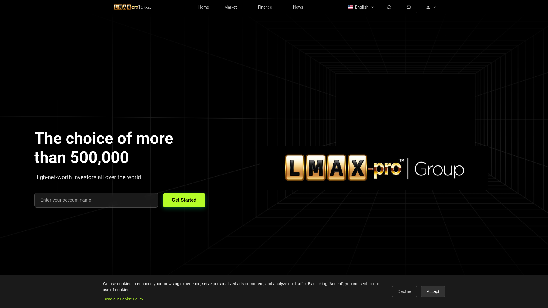website screenshot of https://lmaxpromhys.com/