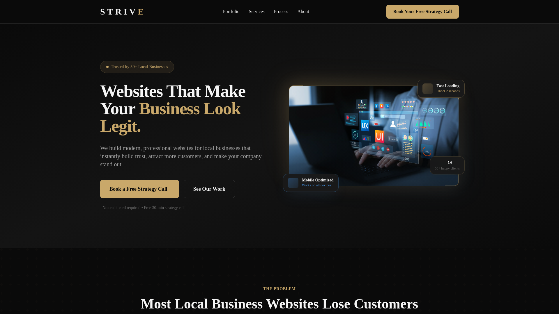 website screenshot of https://strivespace.agency