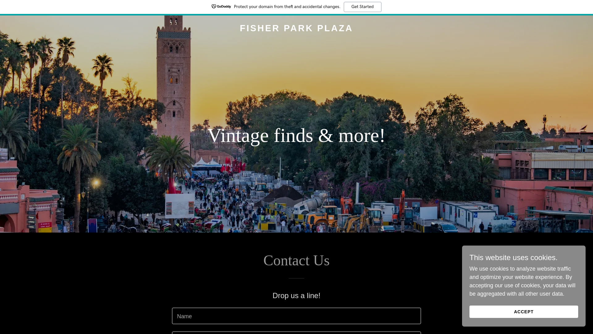 website screenshot of https://fisherparkplaza.com/
