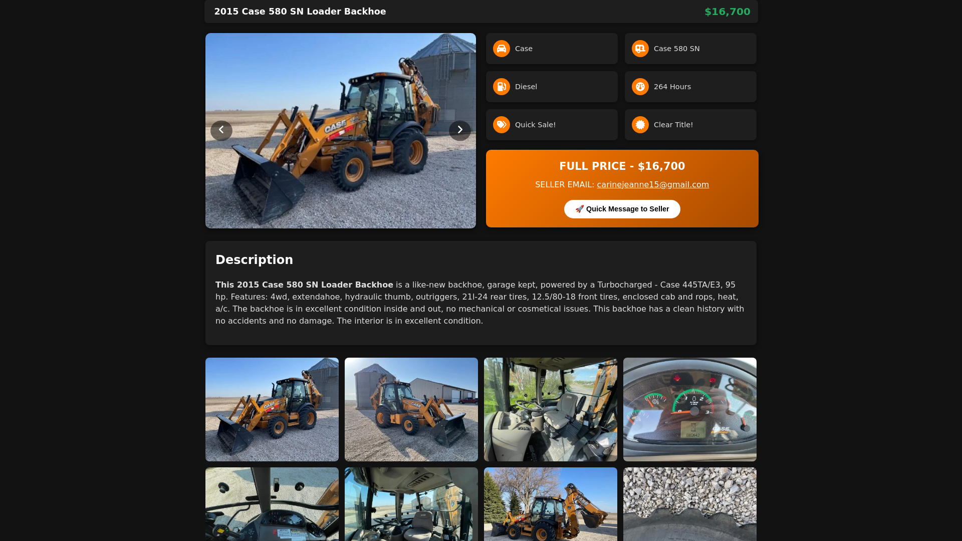 website screenshot of https://2015-case-backhoe.pages.dev/