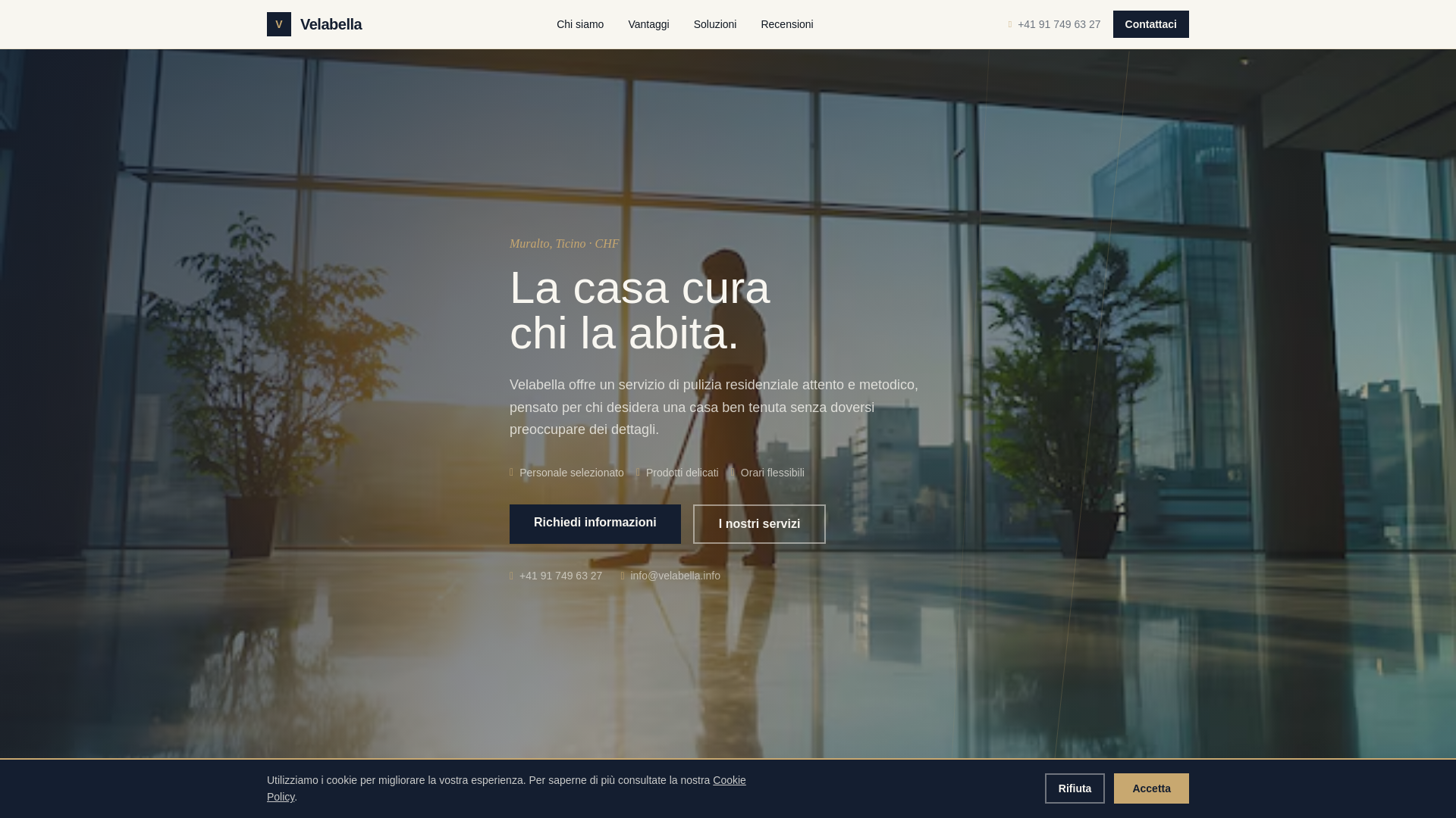 website screenshot of https://velabella.info/