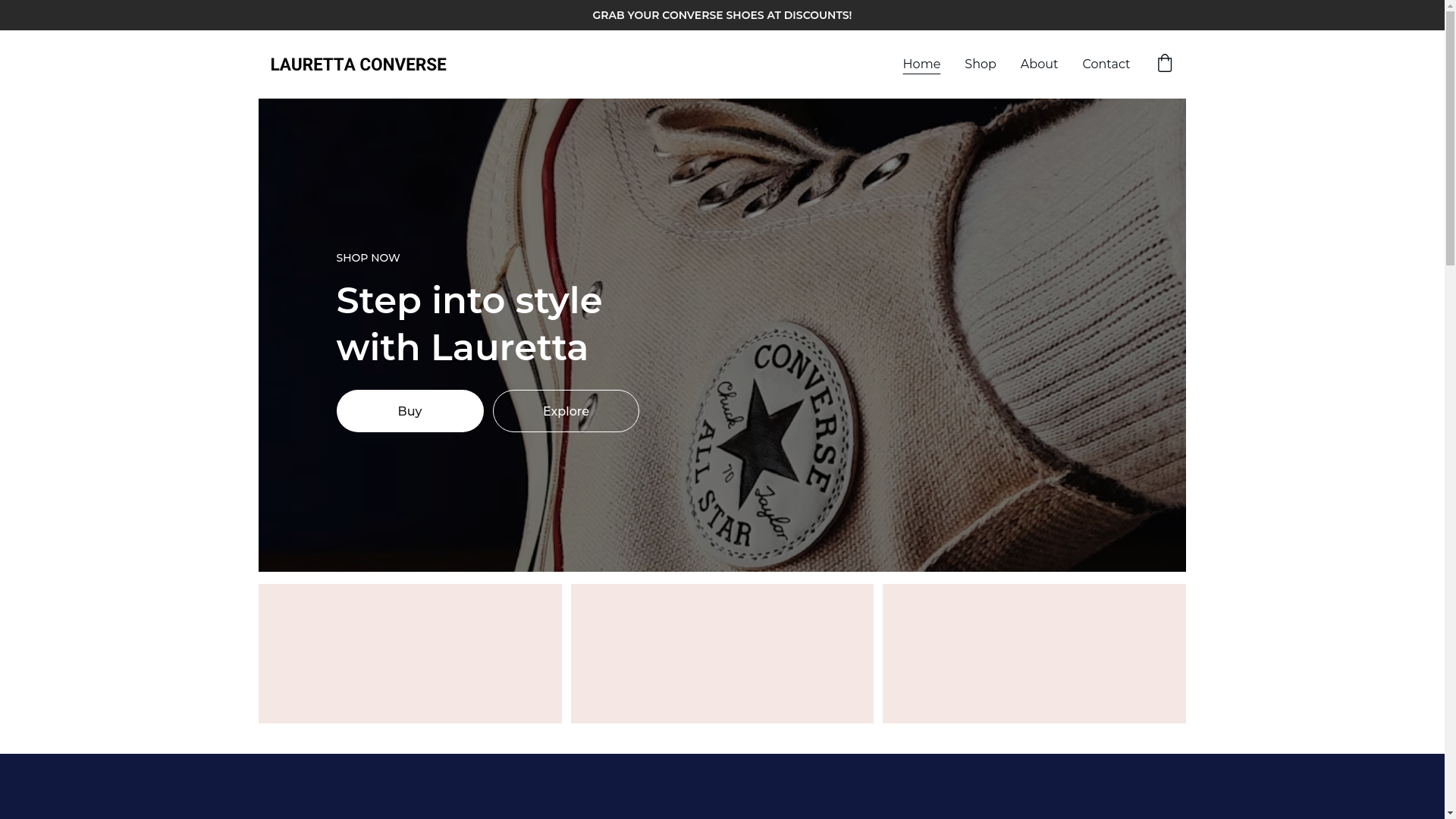 website screenshot of https://laurettaconverse.com/