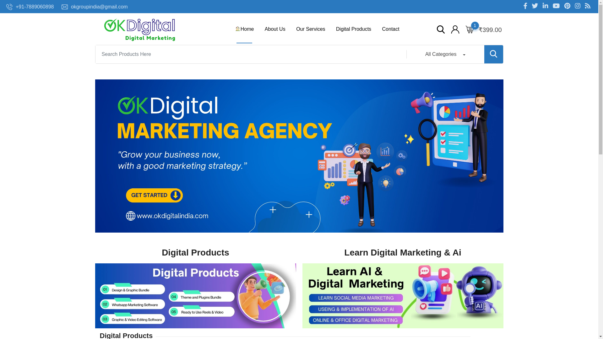 website screenshot of https://okdigitalindia.com/