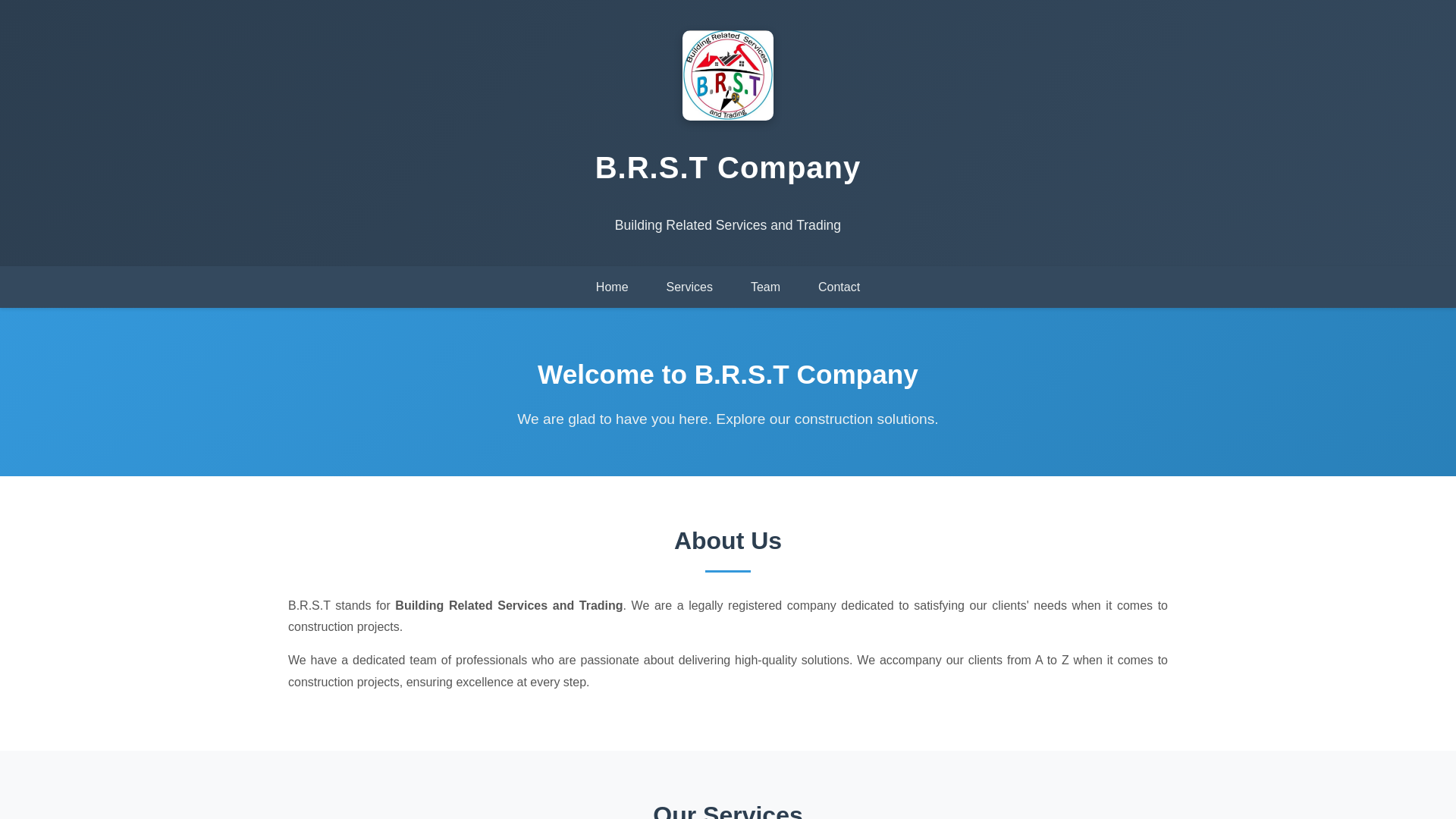 website screenshot of https://brst-company.com/