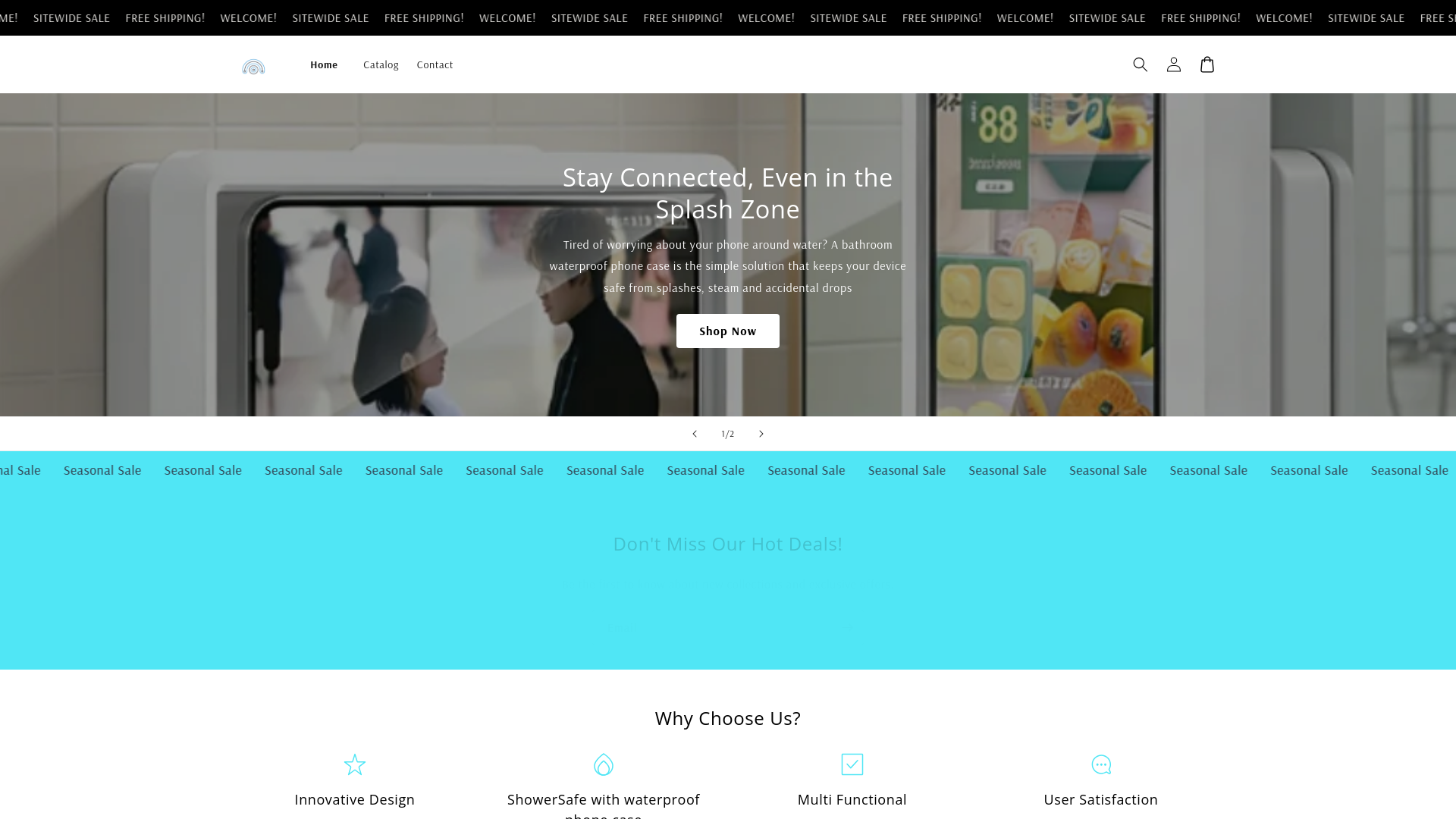 website screenshot of https://aquilock.shop/
