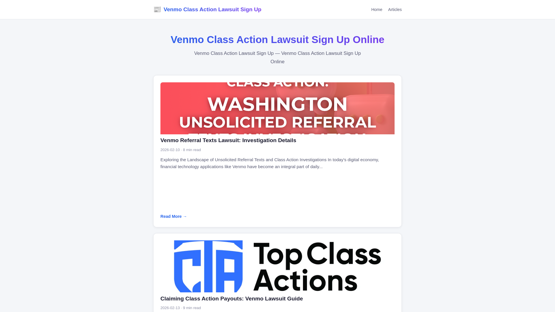 website screenshot of https://venmo-class-action-lawsuit-sign-up-online.pages.dev/