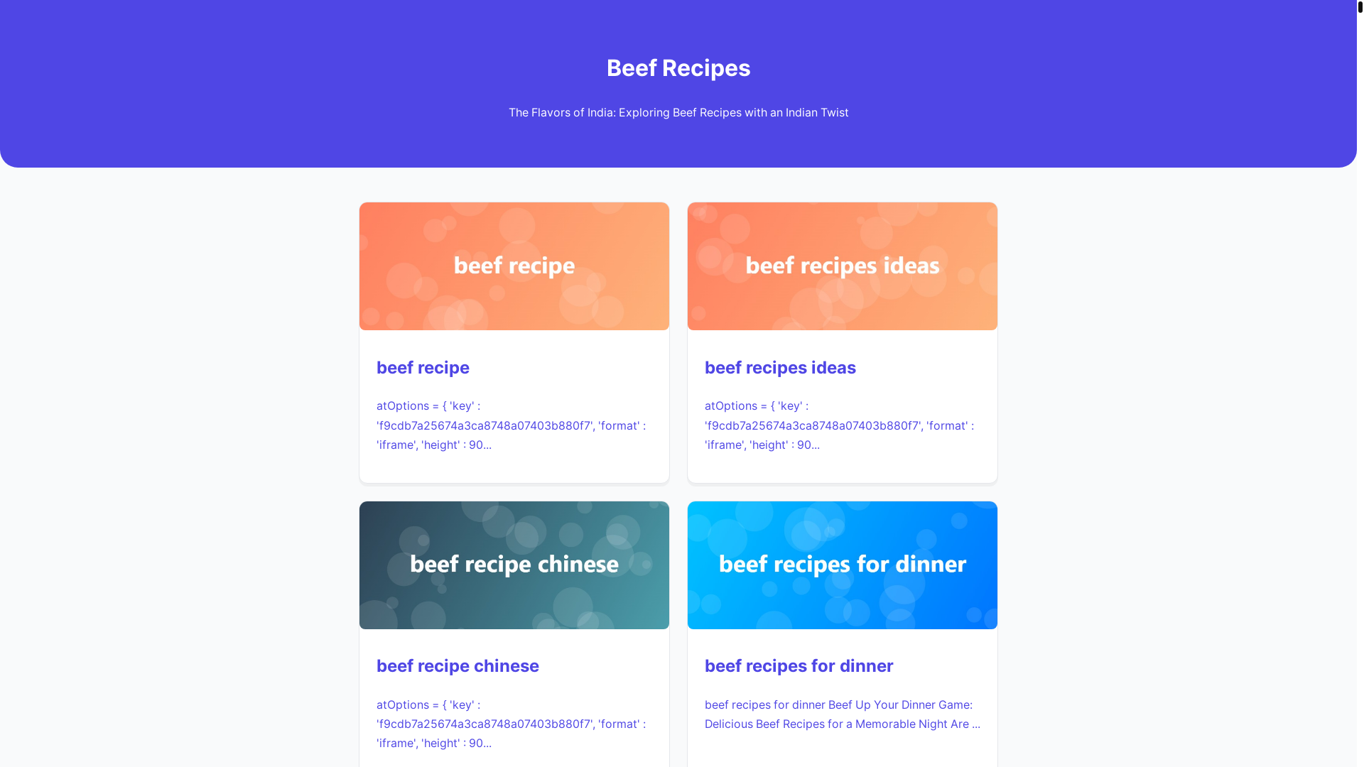 website screenshot of https://beefrecipes.pages.dev/