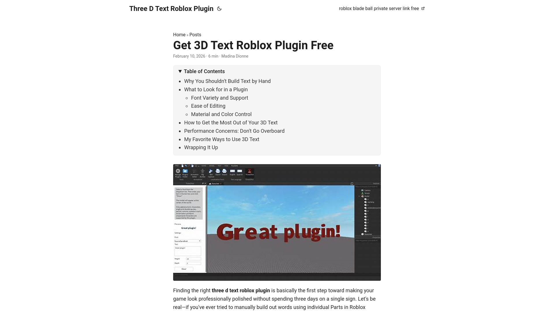 website screenshot of https://threedtextrobloxplugin.pages.dev/