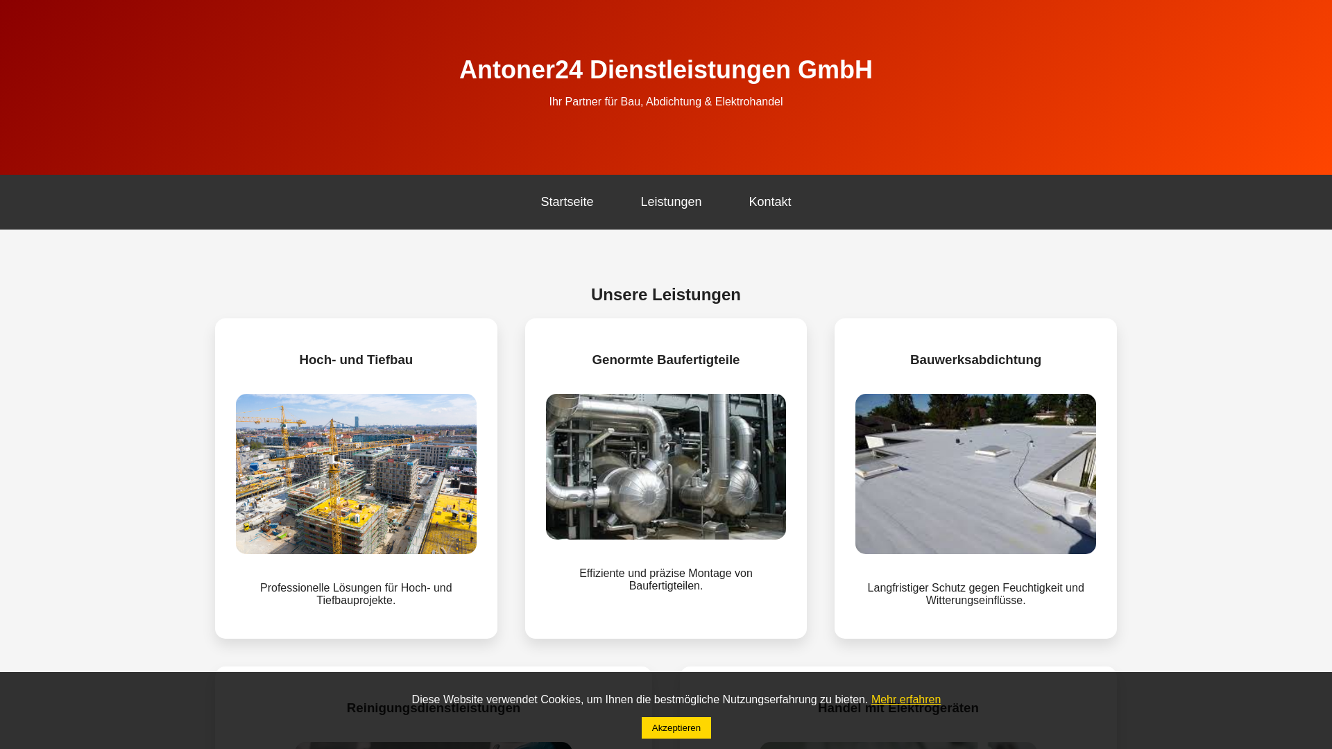 website screenshot of https://antoner24-dienstleistungen.de