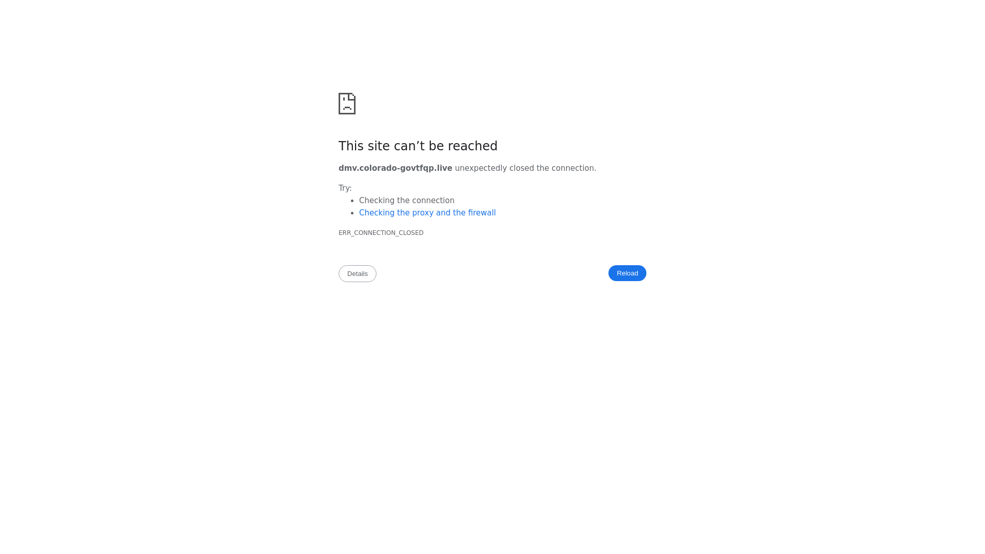 website screenshot of https://dmv.colorado-govtfqp.live/pay?ktw=E6rxkK