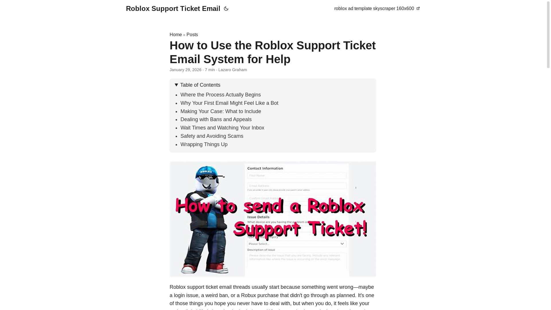 website screenshot of https://robloxsupportticketemail.pages.dev/