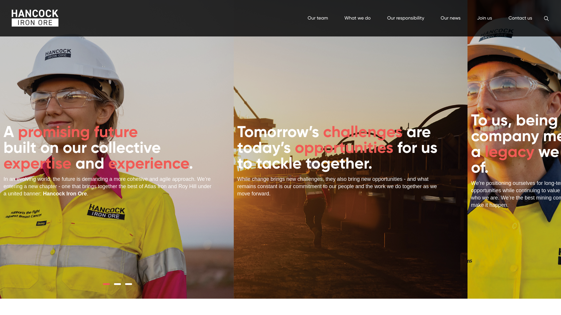 website screenshot of https://atlasiron.com.au