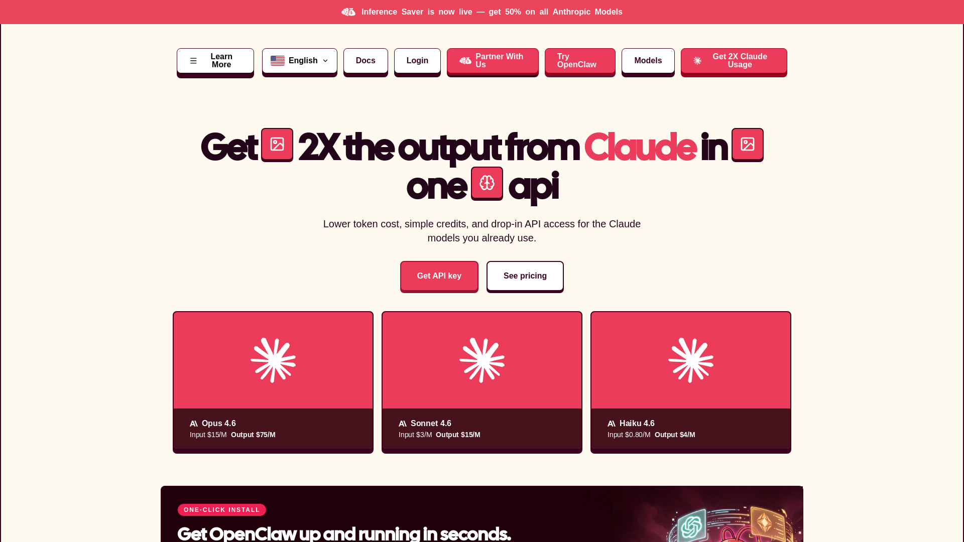 website screenshot of https://inferencesaver.com