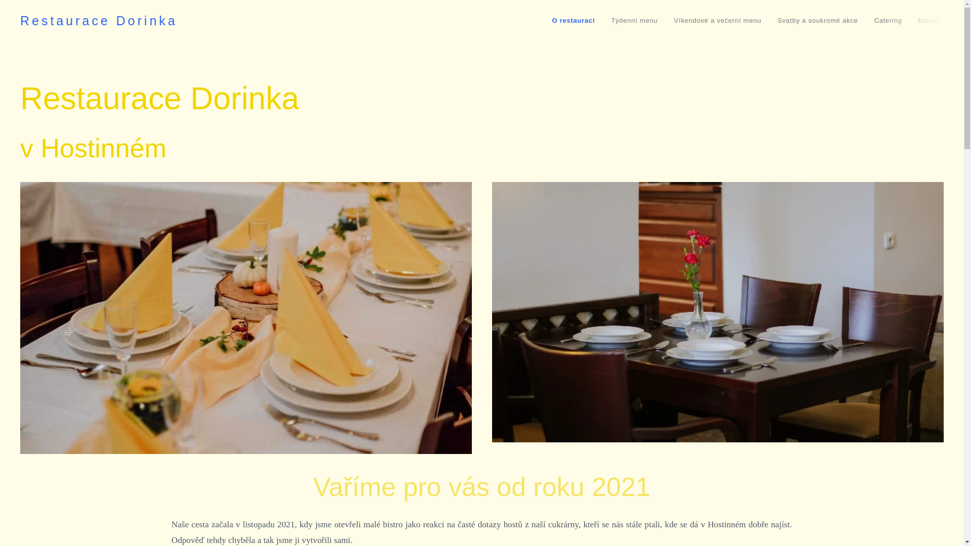 website screenshot of https://restauracedorinka.cz/