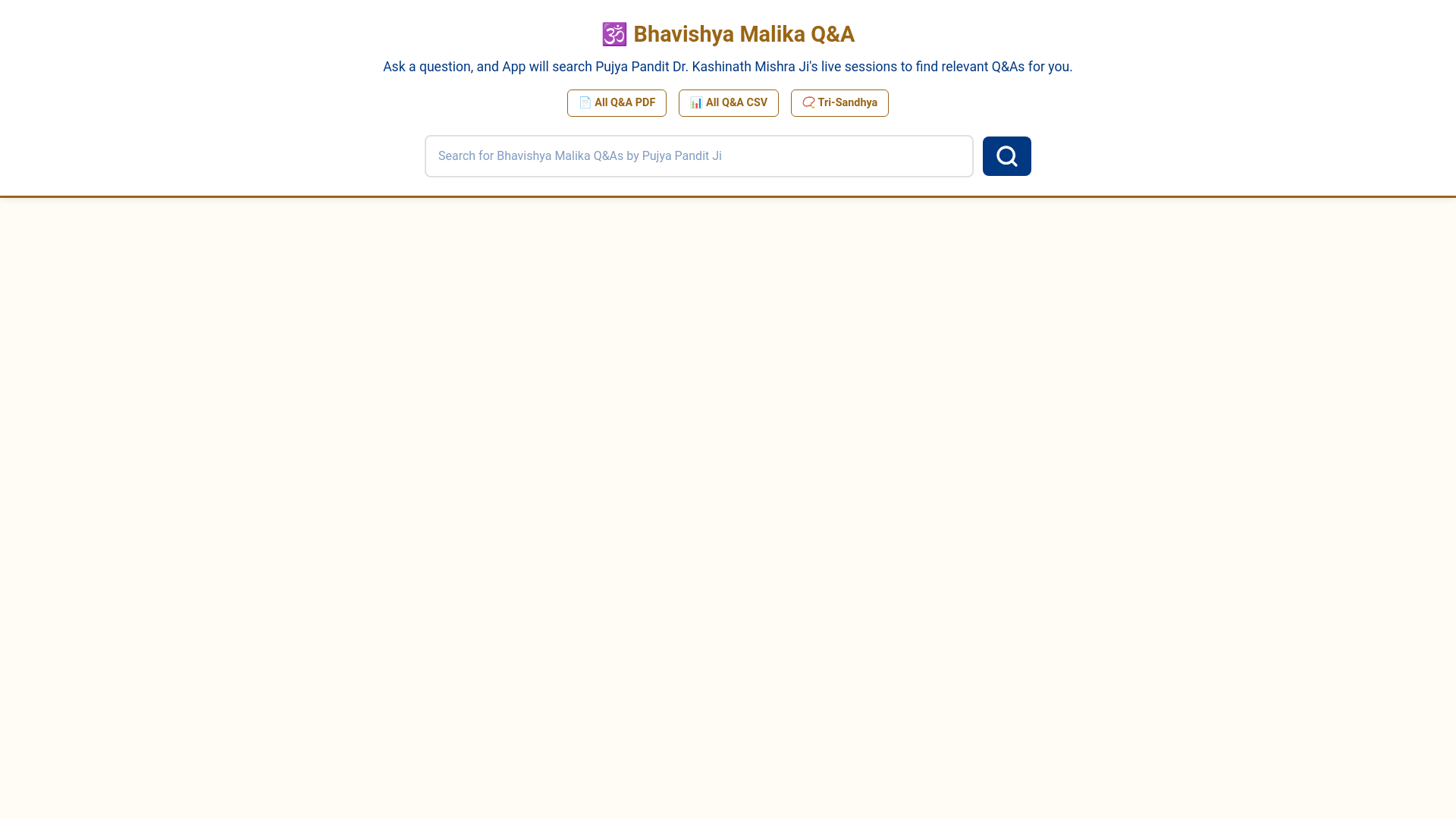 website screenshot of https://bhavishya-malika-qna-angular.pages.dev/