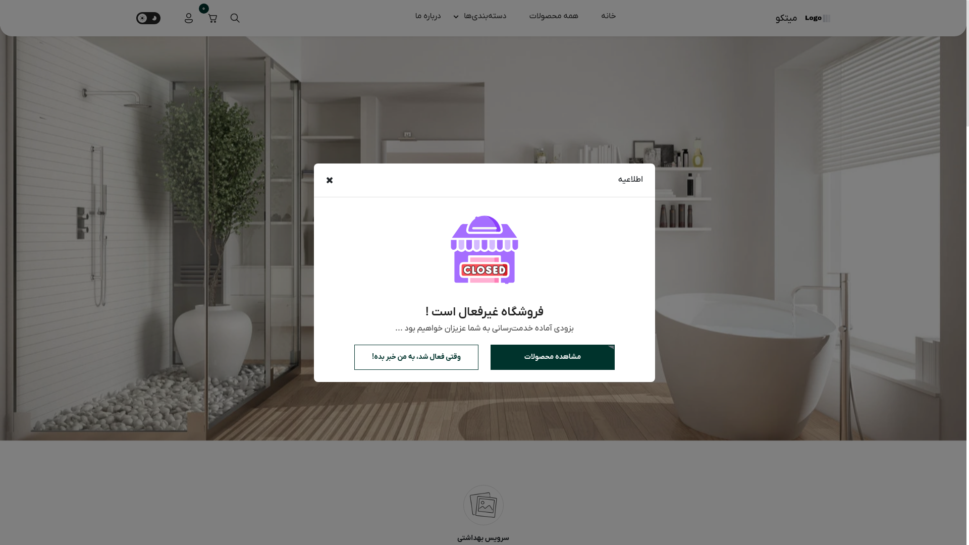 website screenshot of https://mitko.ir/