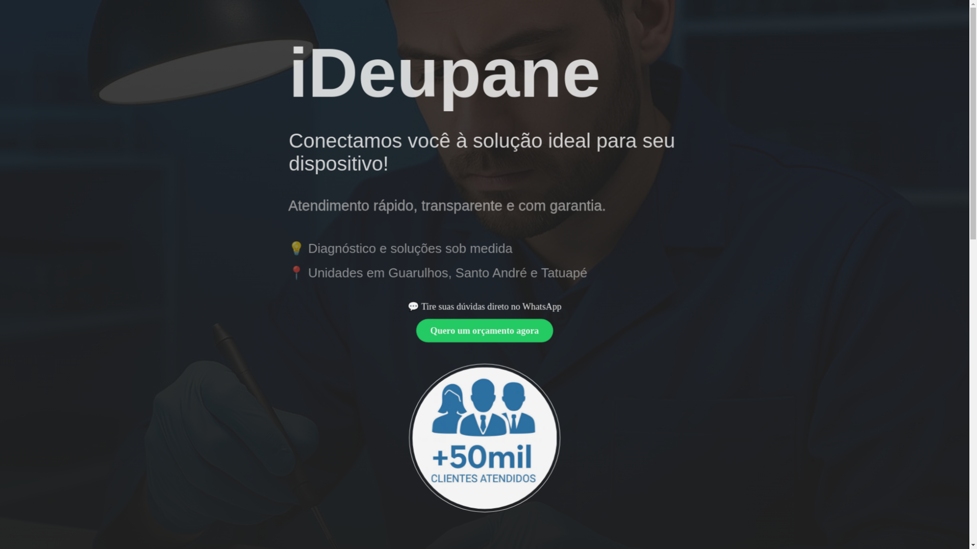 website screenshot of https://ideupaneguaru.com.br/