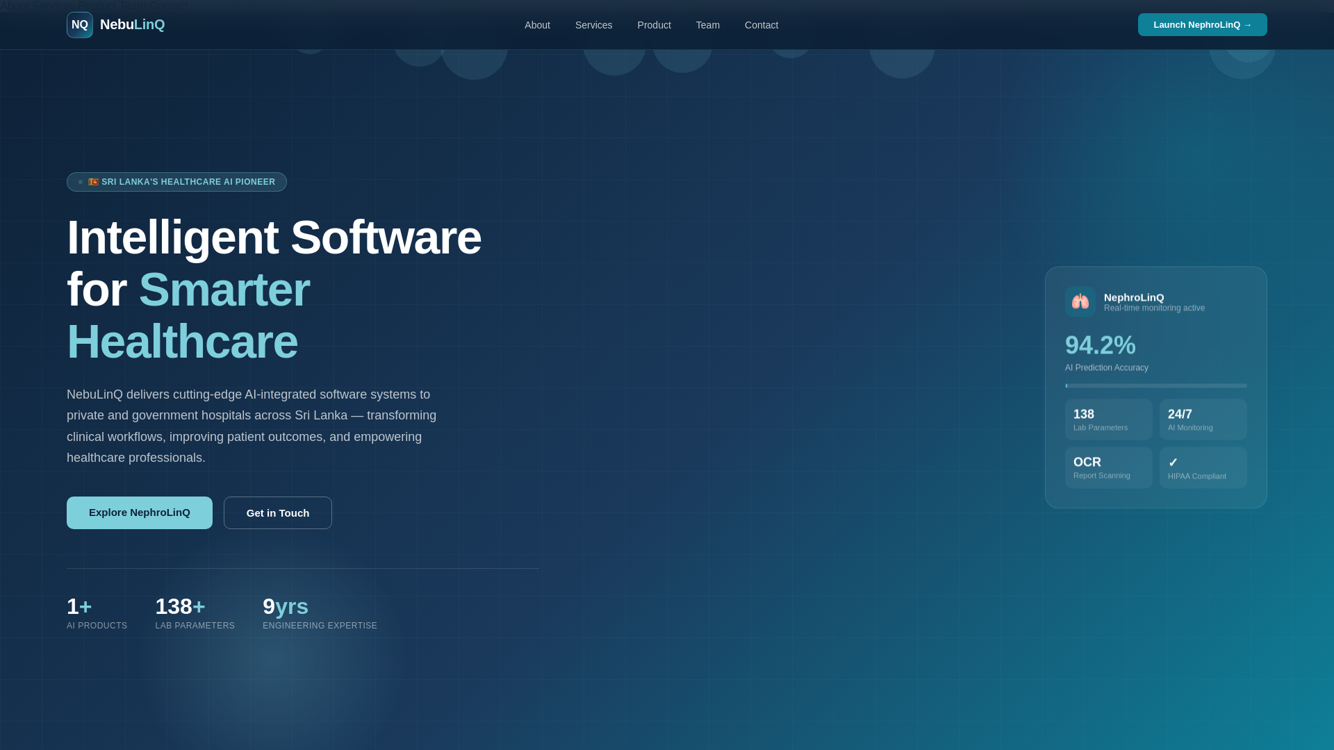 website screenshot of https://nebulinq.bio/