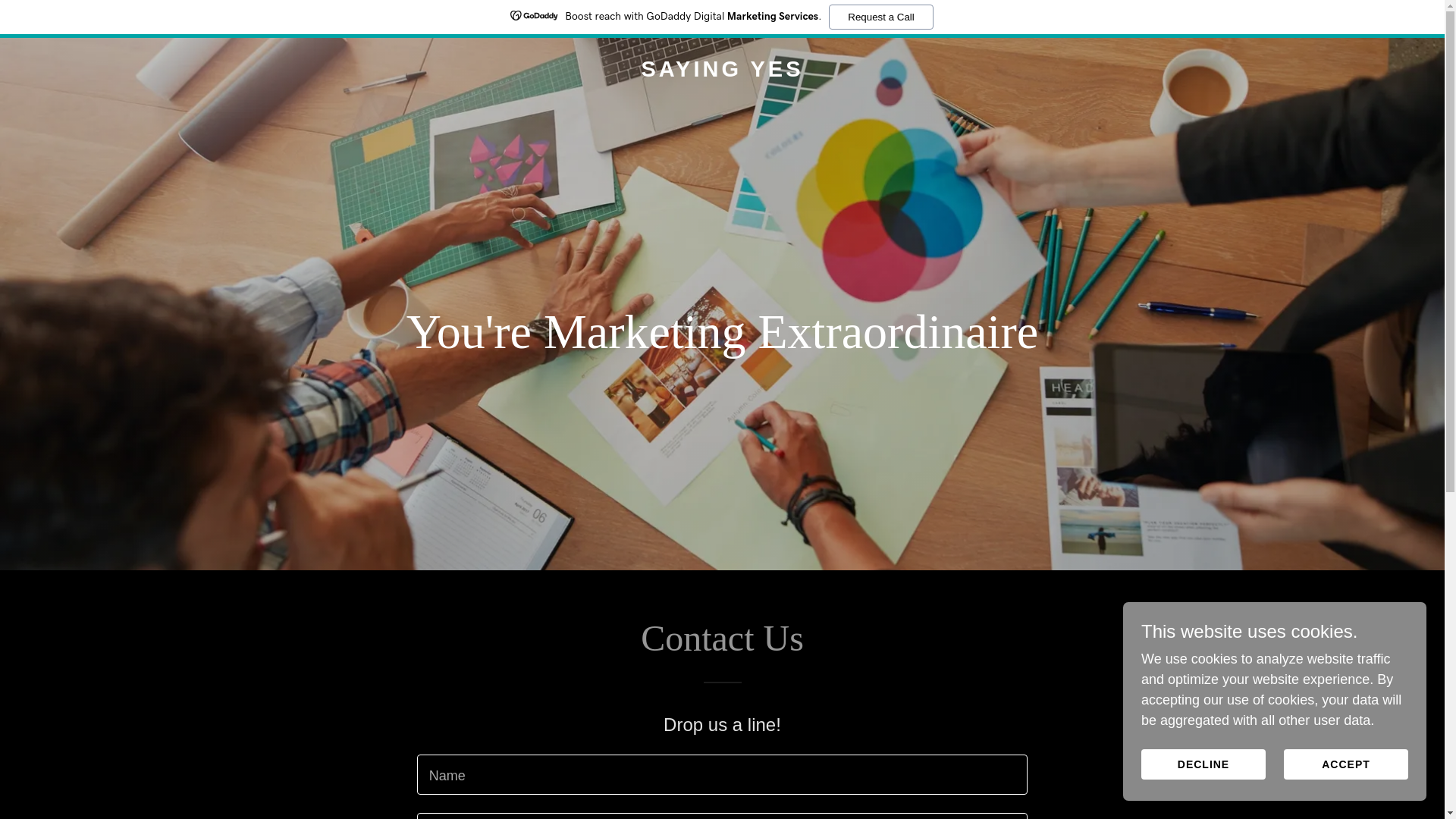 website screenshot of https://sayingyes.co.uk/