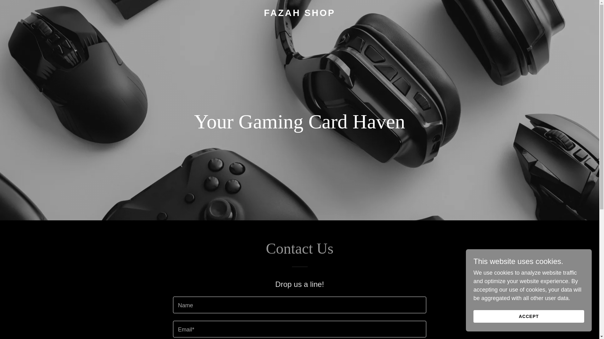 website screenshot of https://fazah.shop/