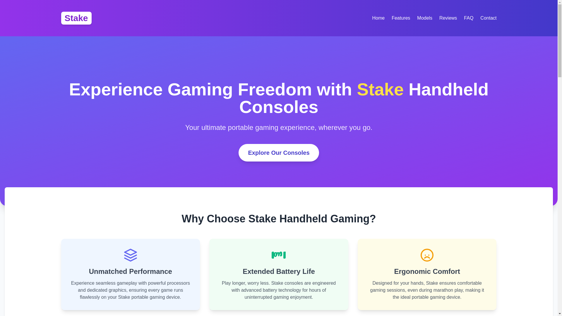 website screenshot of https://stakes.works/