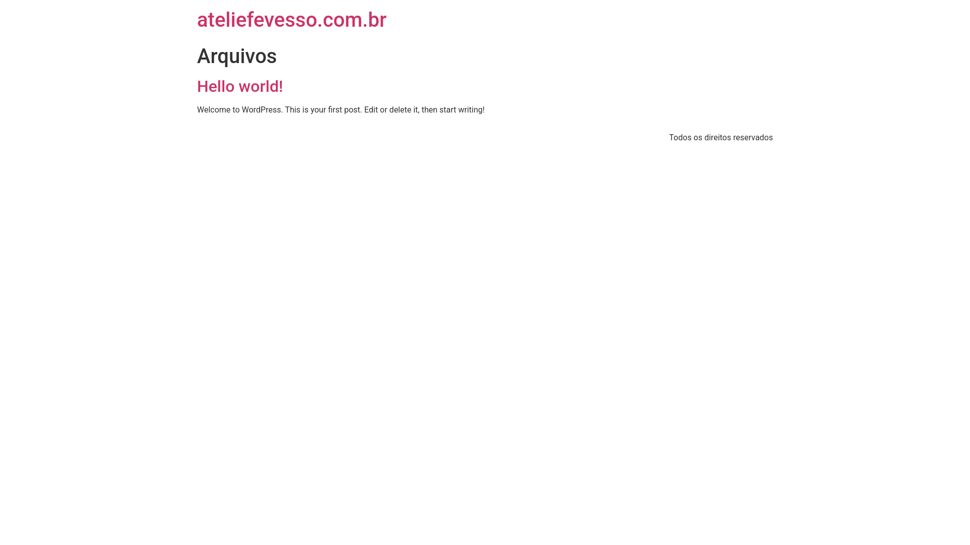website screenshot of https://ateliefevesso.com.br/