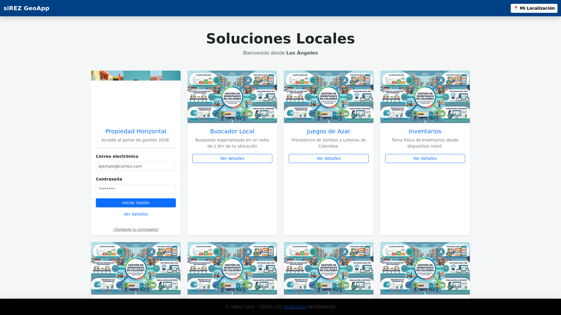 website screenshot of https://solucioneslocales.online/