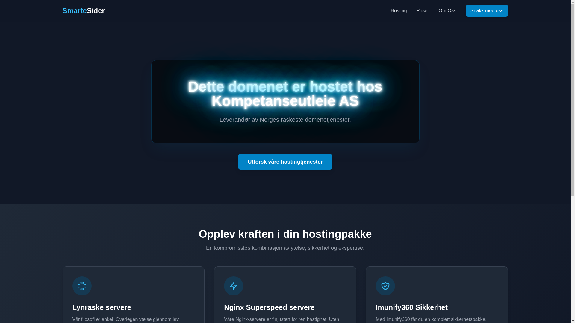 website screenshot of https://skyprosjekt.no/